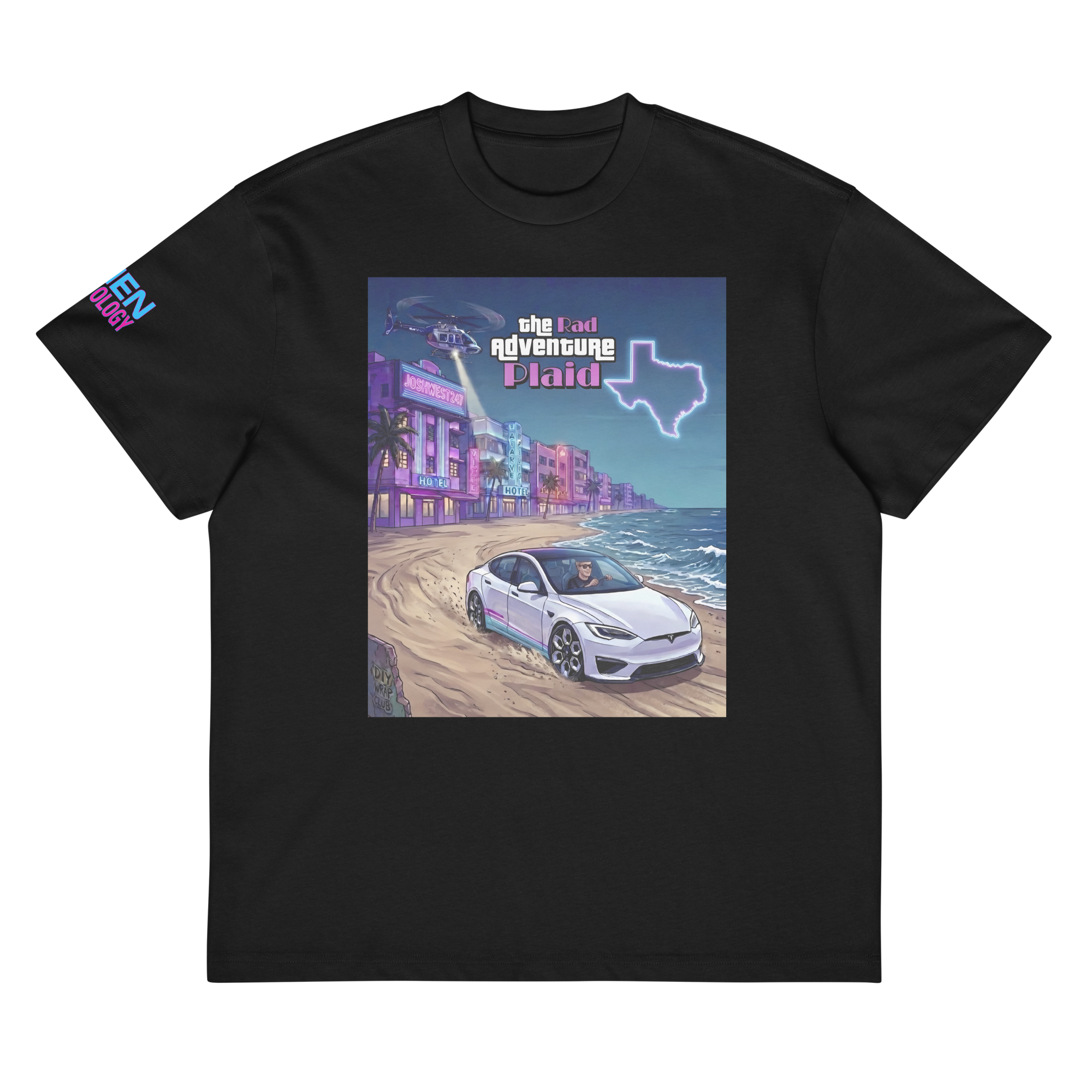 The Rad Adventure Plaid Box Tee - "Chopper Escape"
