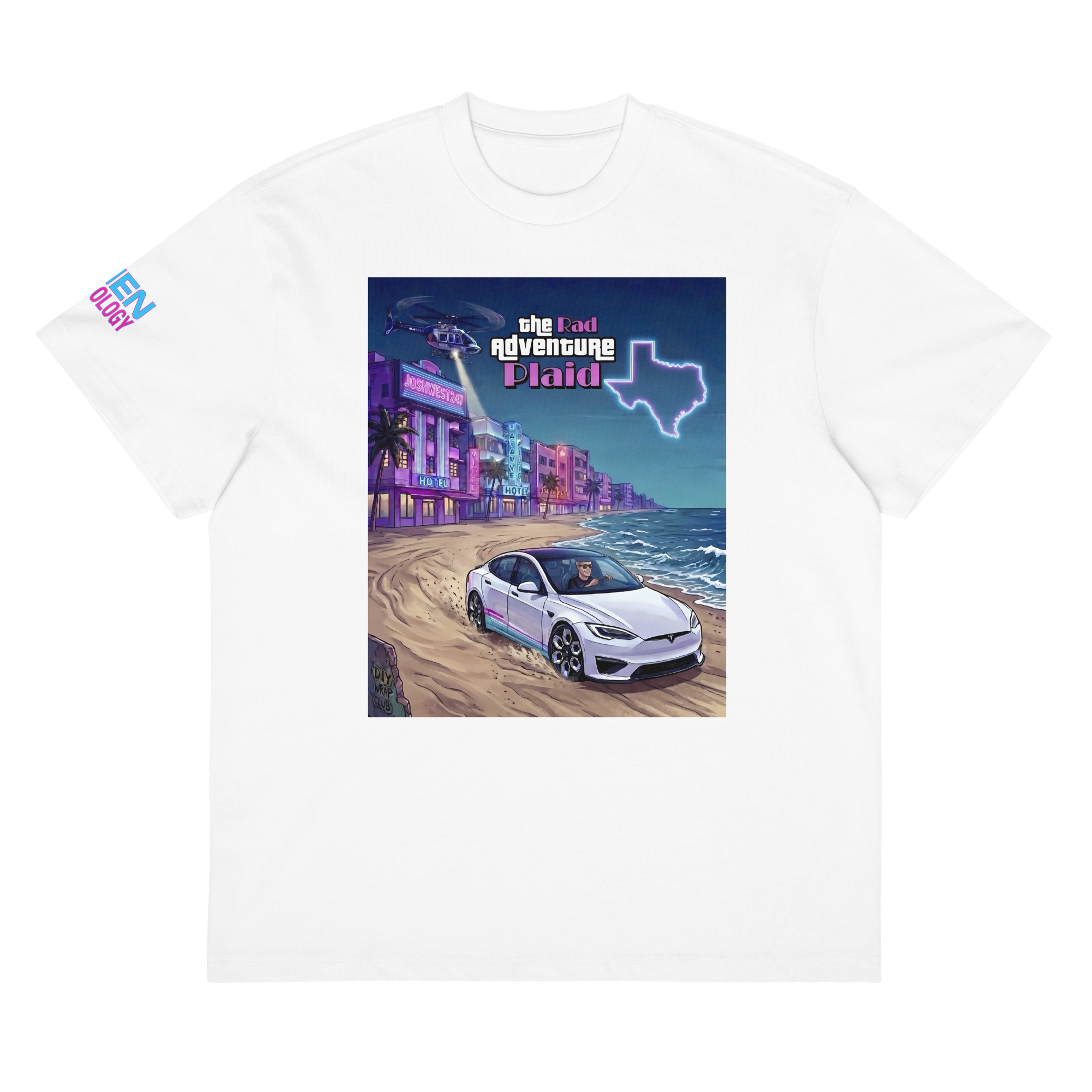 The Rad Adventure Plaid Box Tee - "Chopper Escape"