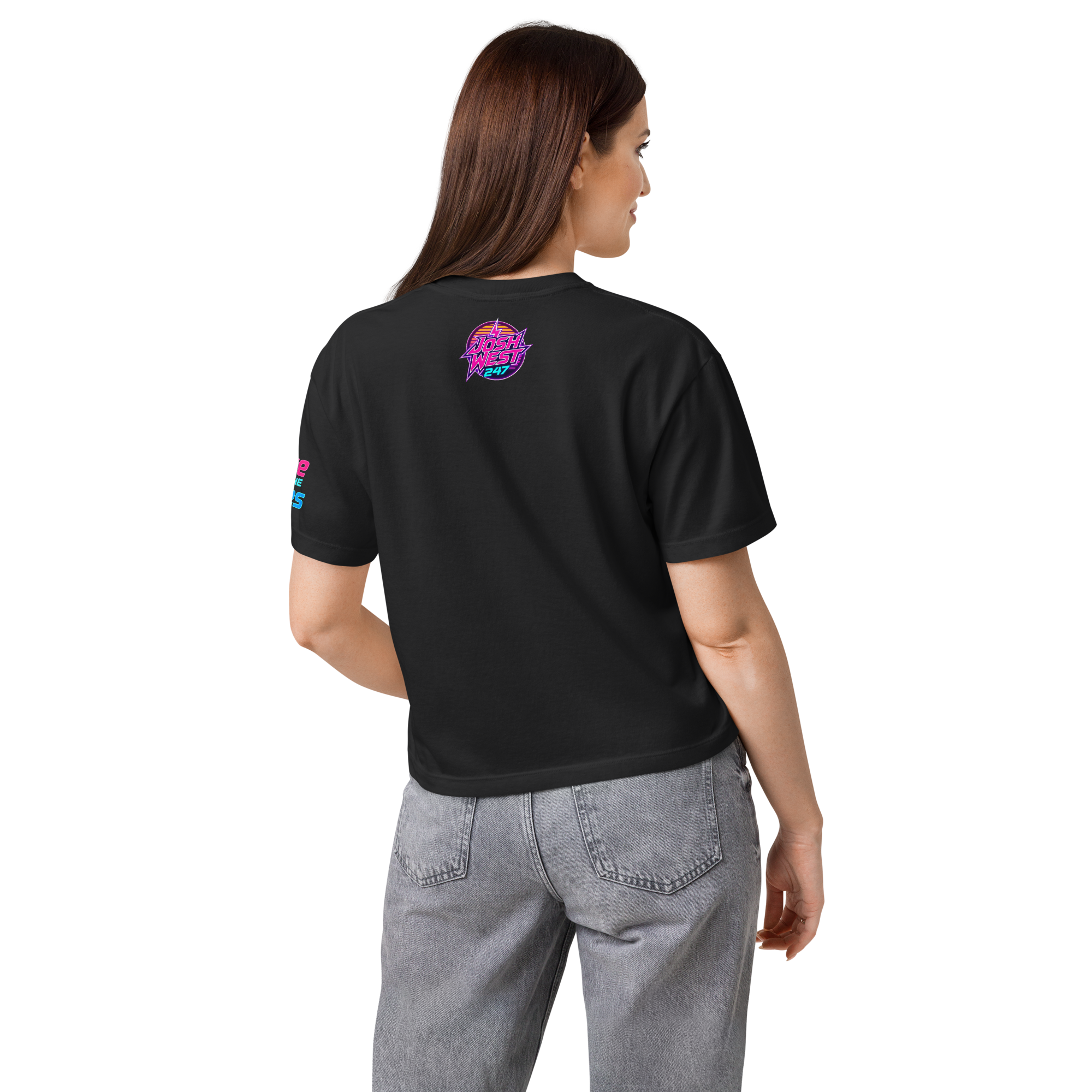Women’s Rad Adventure Plaid Ultra-Premium Boxy Tee "Night Run"