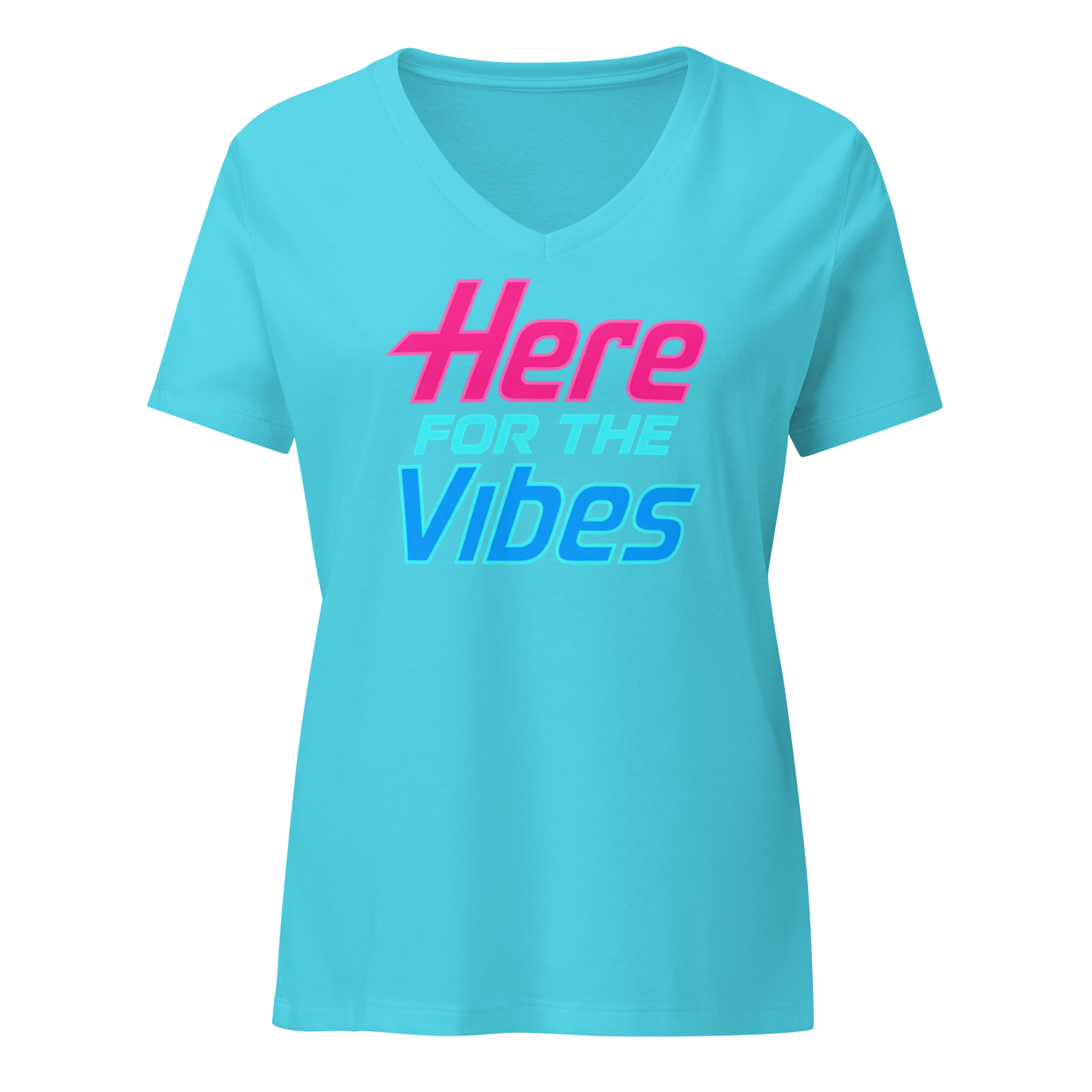 Classic Women’s JoshWest247 V-neck Tee "Here For The Vibes"
